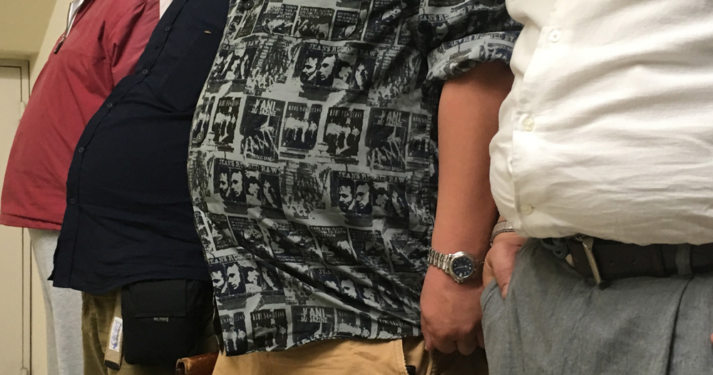 名高いデブ4と食事遊び