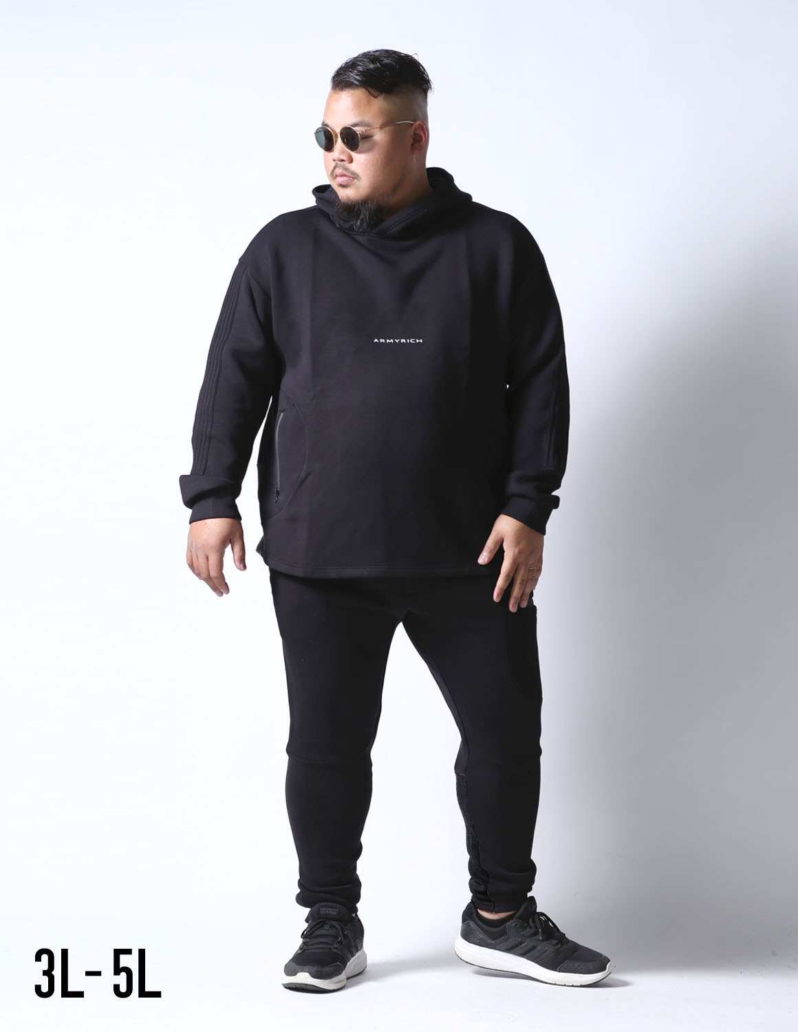 [ARMYRICH(アーミーリッチ)]大きいサイズ メンズ ボンディング パーカー セットアップ ジョガーパンツ カジュアル