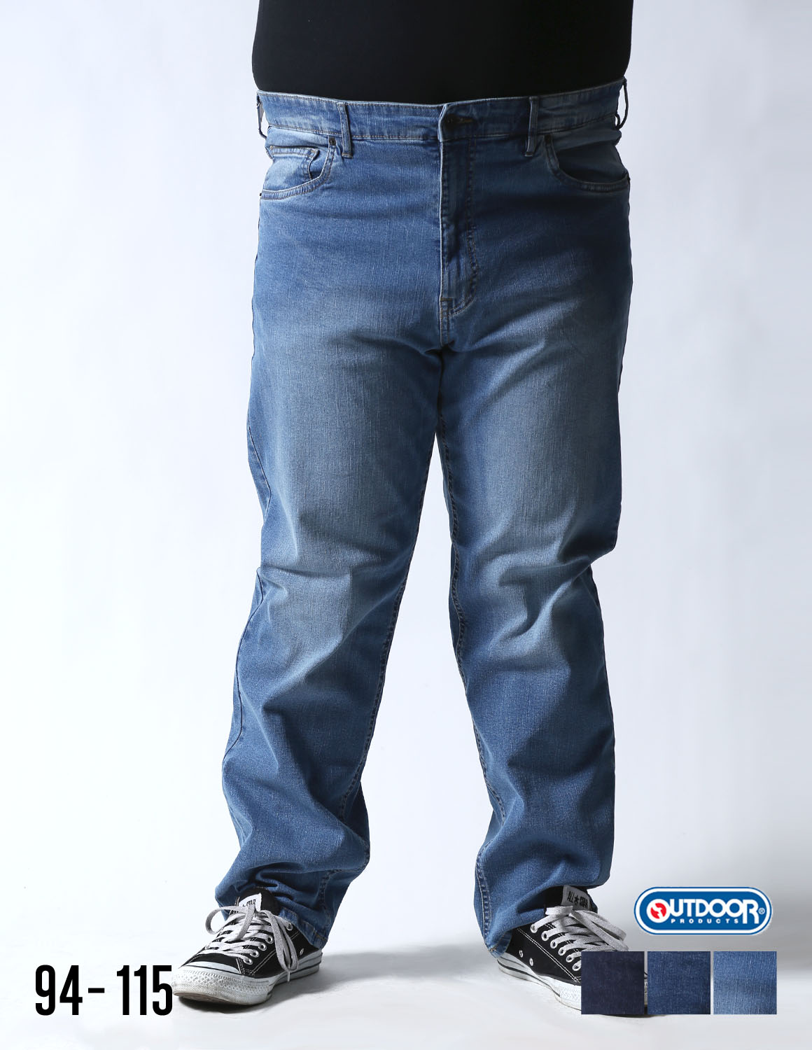 [OUTDOOR(アウトドア)]大きいサイズ ジーンズ デニム メンズ ストレッチ カジュアル