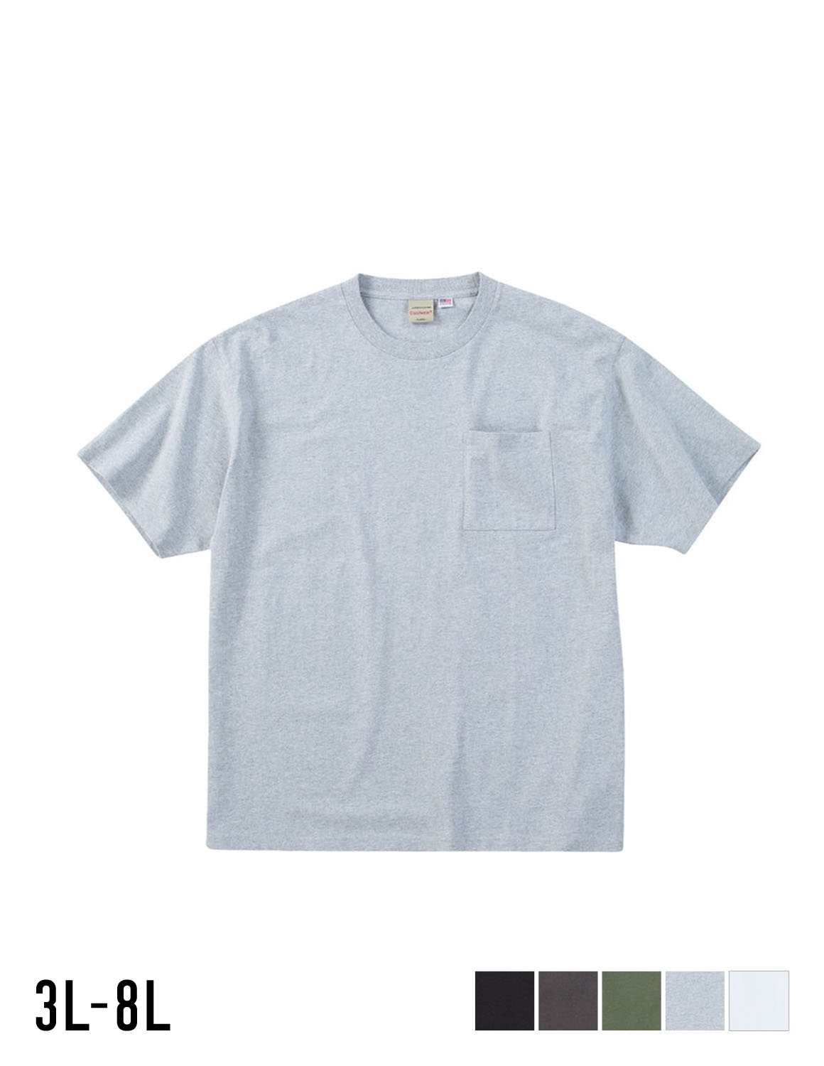 [Goodwear(グッドウェア) ]大きいサイズ 半袖Tシャツ カットソー メンズ USAコットン ポケット付 カジュアル