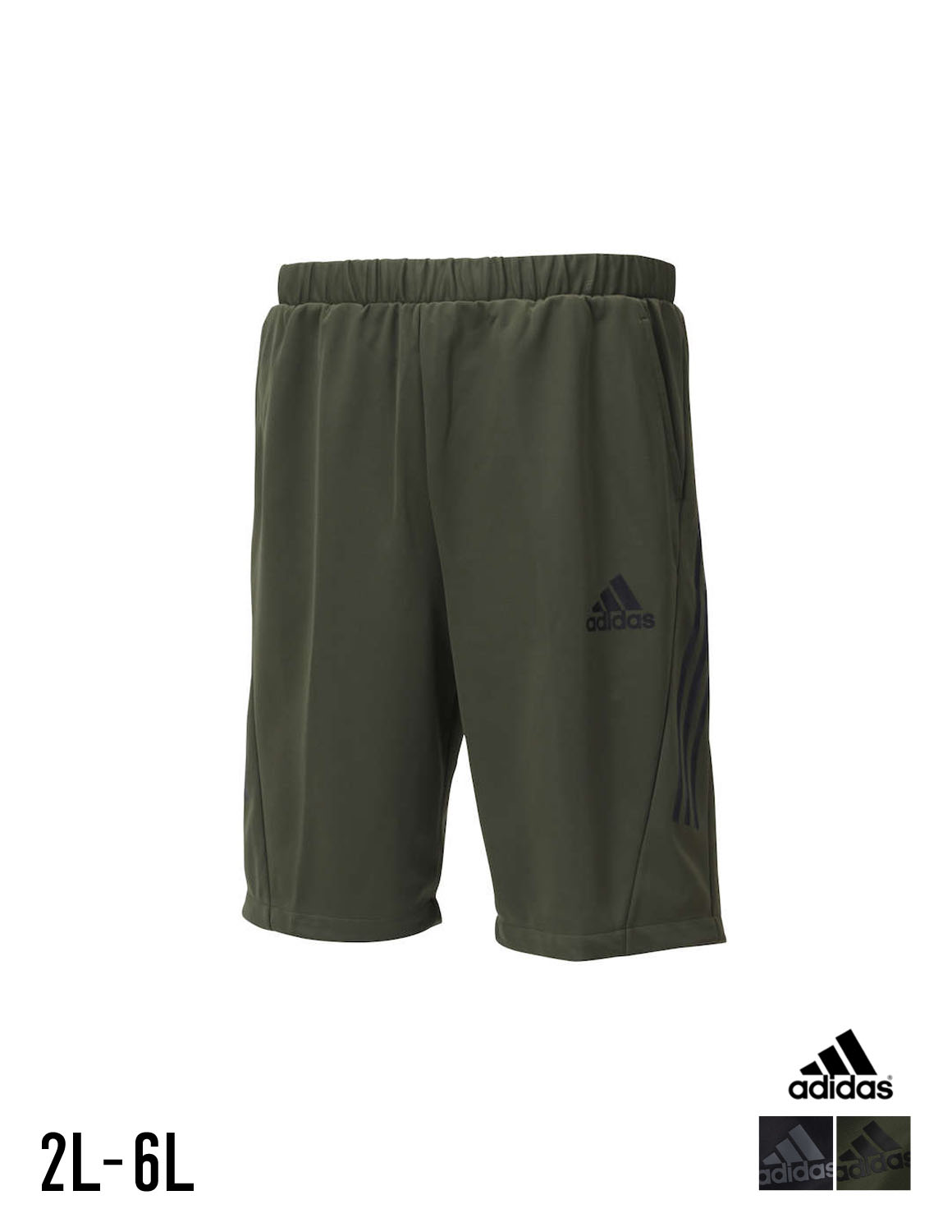 【大きいサイズ メンズ】adidas (アディダス)AEROREADY(エアロレディー)ウォームアップパンツショート ハーフパンツ 3XO(2L)/4XO(3L)/5XO(4L)/6XO(5L)/7XO(6L)