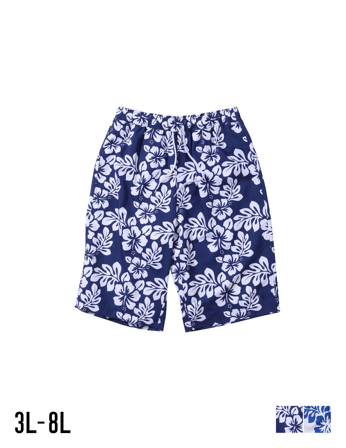 【大きいサイズ メンズ】OCEAN PACIFIC (オーシャンパシフィック)ハイビスカス柄サーフパンツ  3L/4L/5L/6L/8L