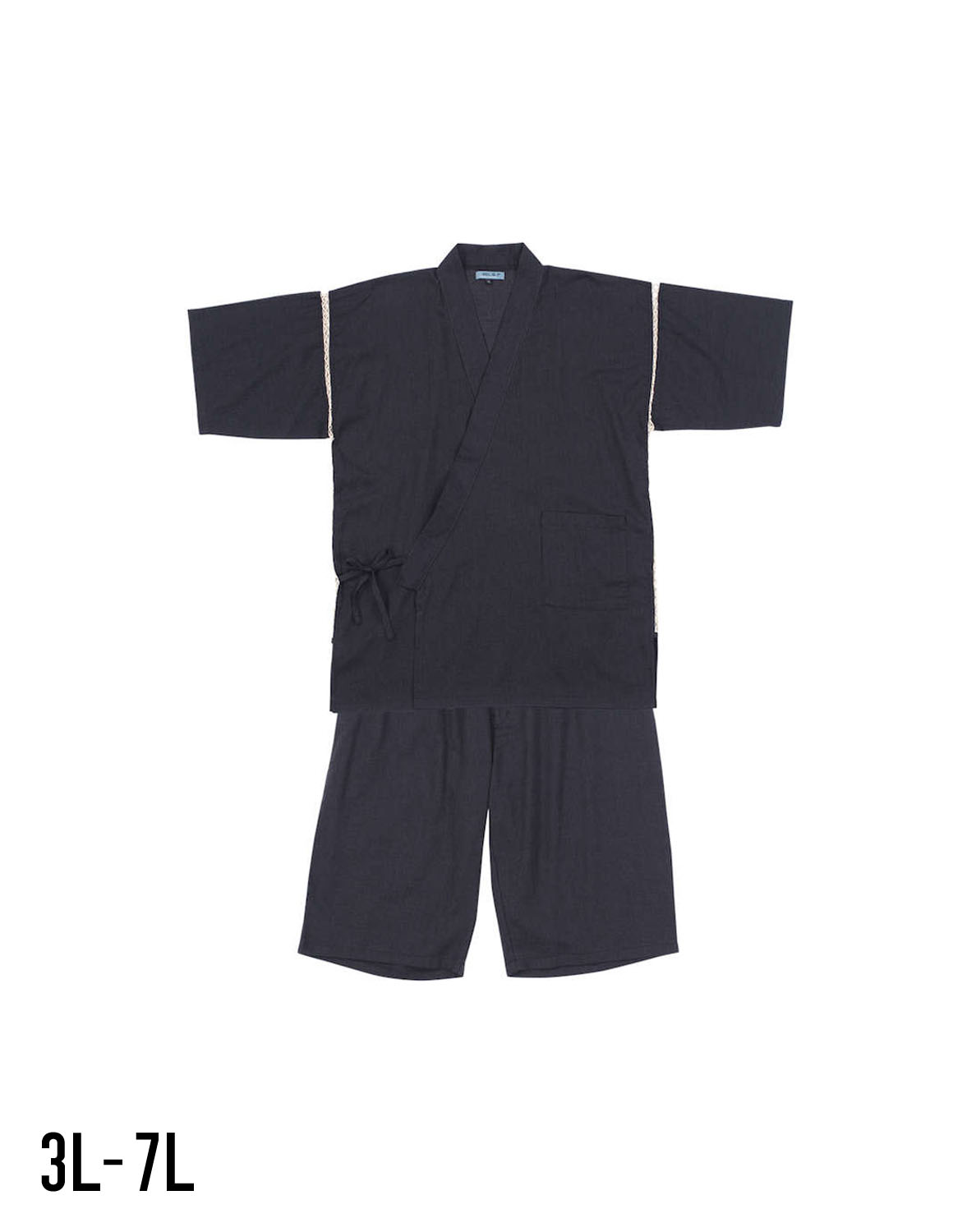 【大きいサイズ メンズ】しじら織 上下セット 甚平 3L/4L/5L/6L/7L