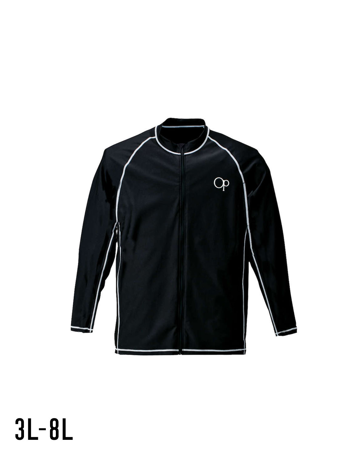 [OCEAN PACIFIC (オーシャンパシフィック)]大きいサイズ ラッシュガード メンズ フルジップ 長袖 UVカット ストレッチ スリ傷防止・摩擦防止 保温効果 スポーツ