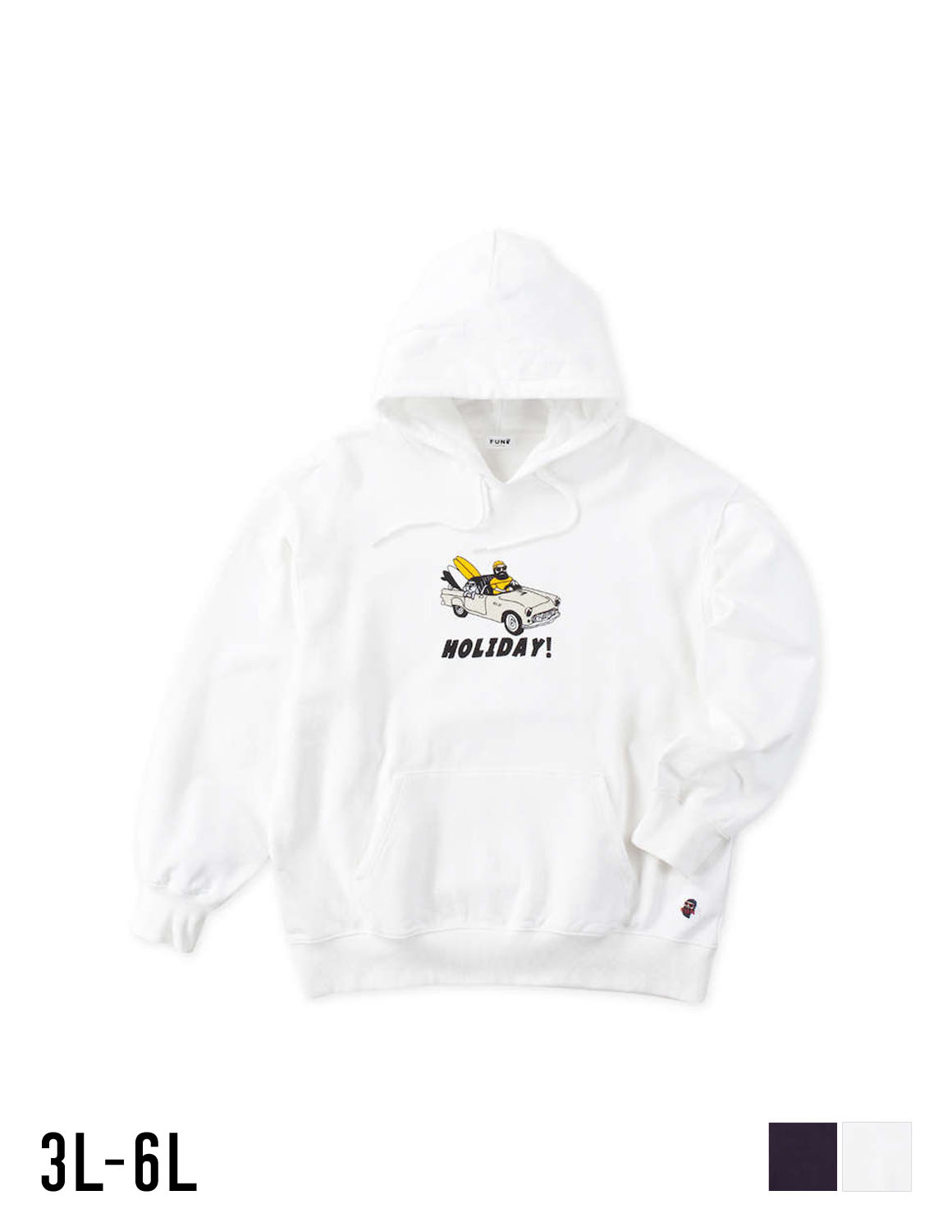 [FUN for modemdesign (ファン フォー モデムデザイン) ]大きいサイズ パーカー メンズ プル 裏毛 12oz プリント カンガルーポケット リブ カジュアル