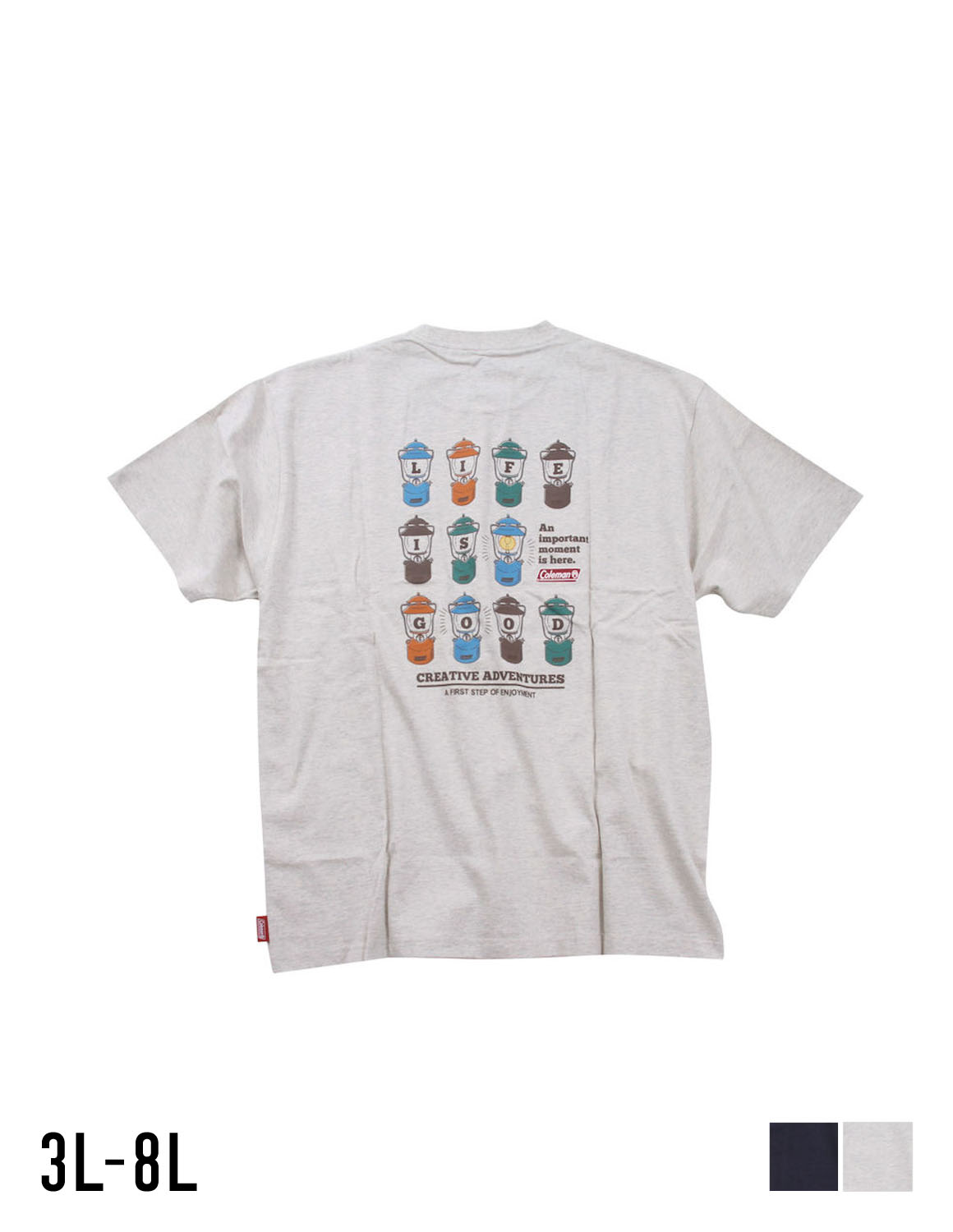 [Coleman (コールマン) ]大きいサイズ 半袖Tシャツ カットソー メンズ USAコットン バックランタンプリント 胸ポケット付 カジュアル