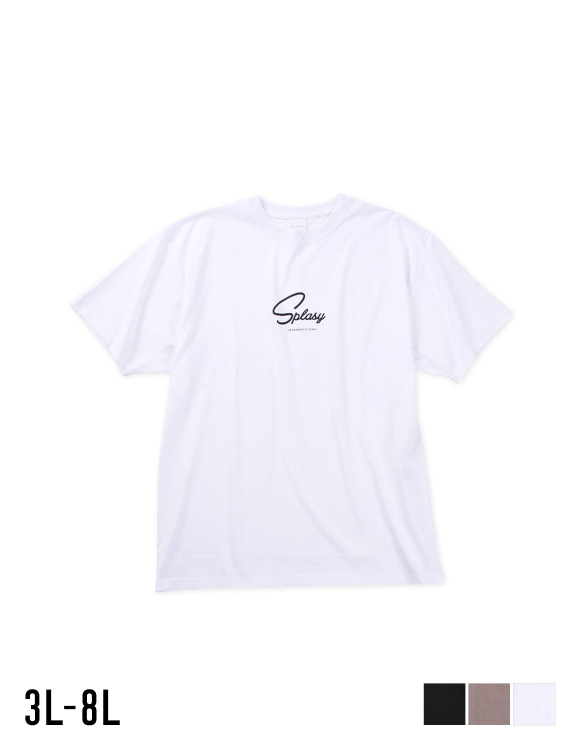 [BEAUMERE(ボウメール) ]大きいサイズ 半袖Tシャツ カットソー メンズ T/C 天竺 光沢ラバープリント 吸水速乾 UVカット カジュアル