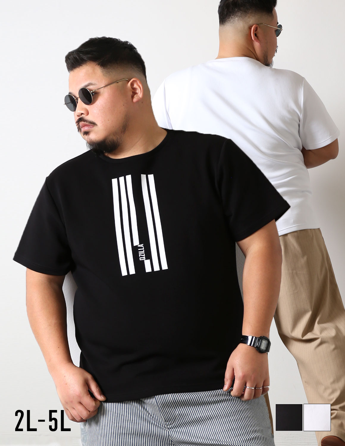 [予約販売！4月中旬発送予定]【大きいサイズ メンズ】QZILLA 感鯨Tシャツ2.5 surface プリント ピスネーム 半袖Tシャツ カットソー 2L/3L/4L/5L