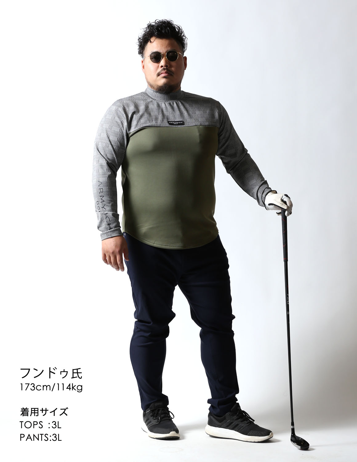 ゴルフフリークス　XLサイズ　モックネックシャツ3枚セット ゴルフフリークス】Freaks logo mock neck shirts(フリークスロゴ