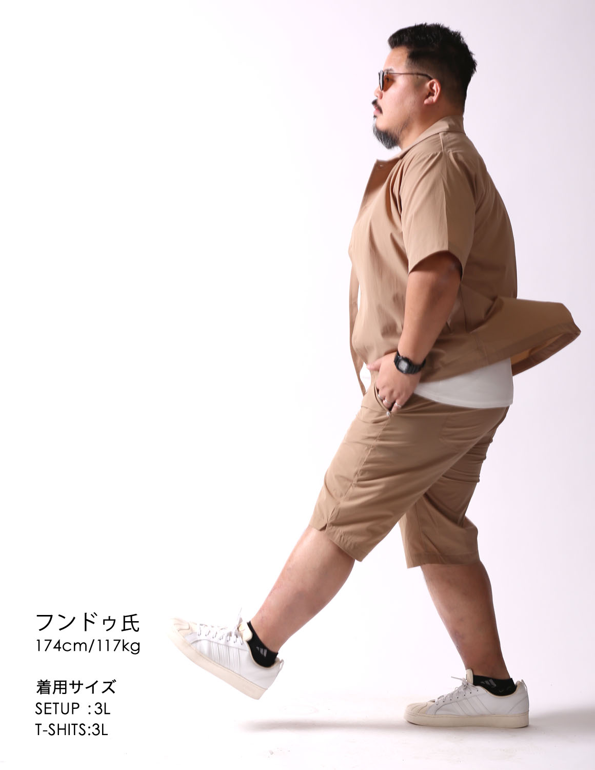 涼しげセットアップ、だけど主役はTシャツ03