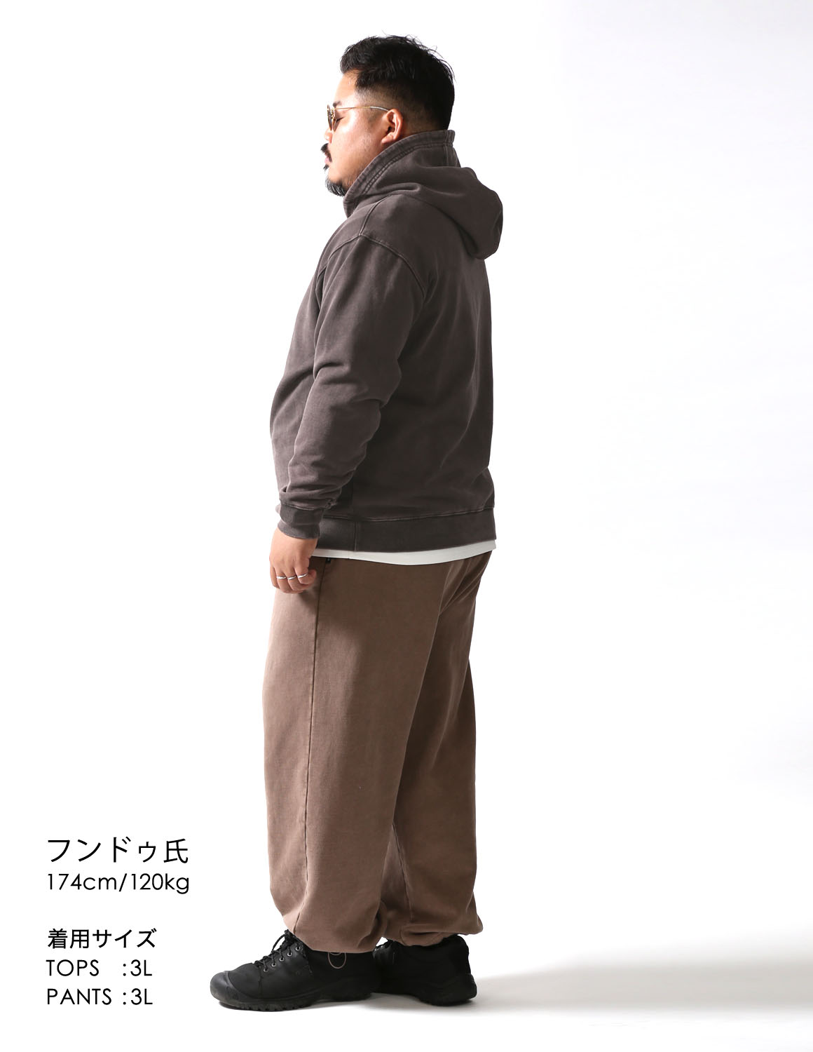 ブラウン × グレーでつくる淡色フェードの抜け感ストリート03