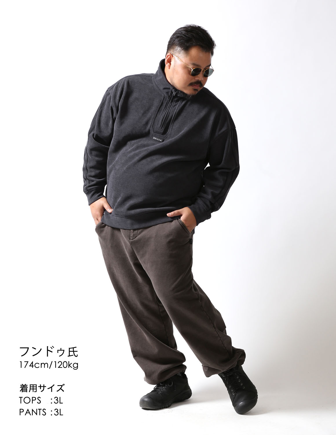 冬のワントーンはグレーで軽やかに01