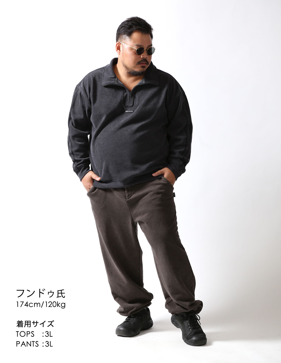 冬のワントーンはグレーで軽やかに02