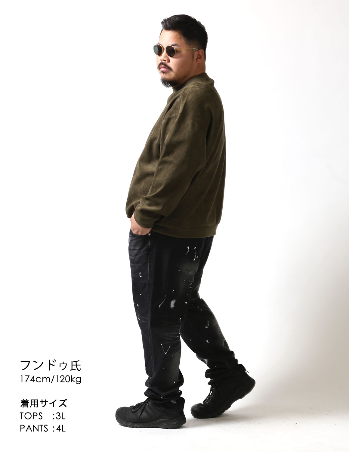 オリーブで魅せる、引き締めブラック03